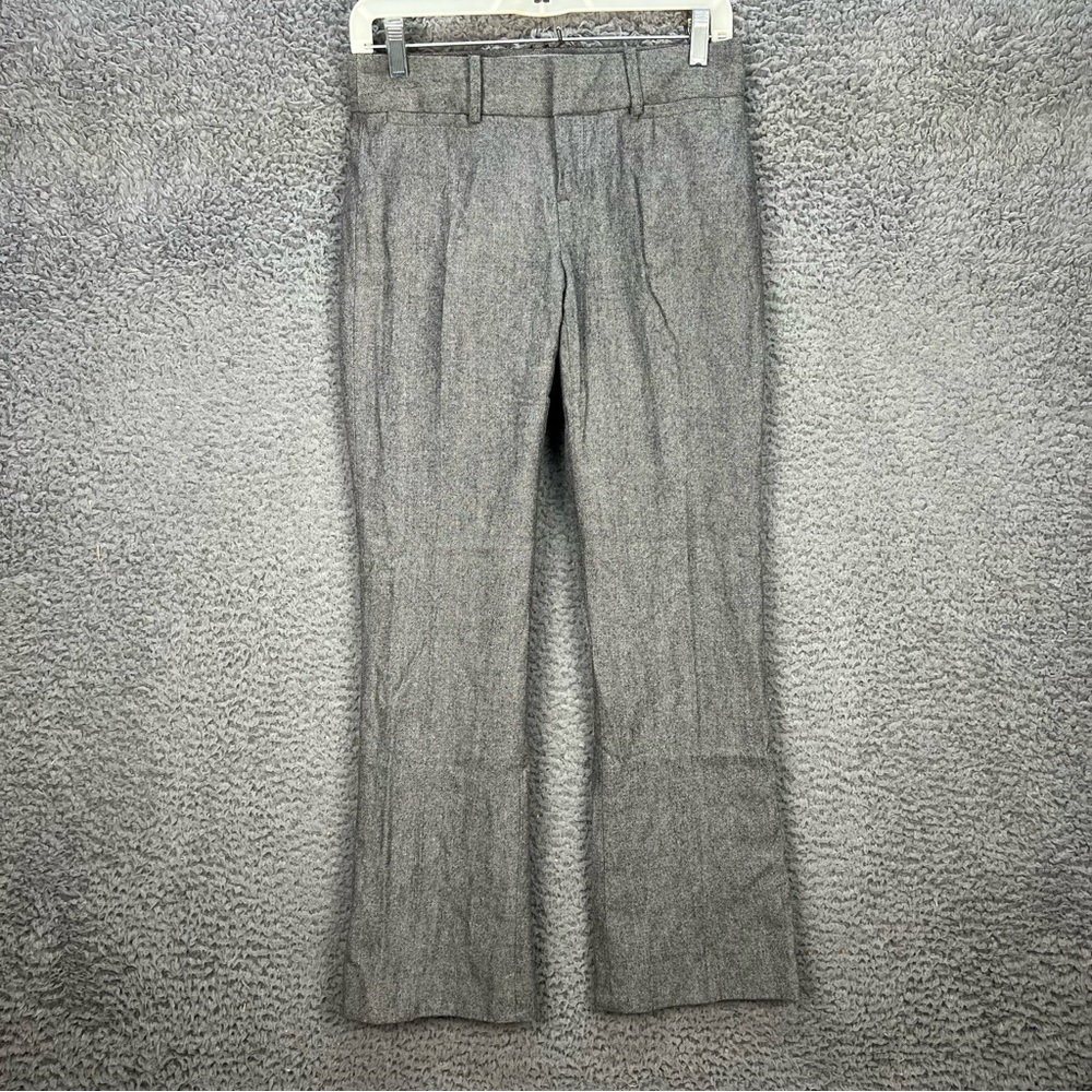 Banana Republic The Martin Fit Pants Trousers Sz 0P Petite Gray/Black Wool Blend